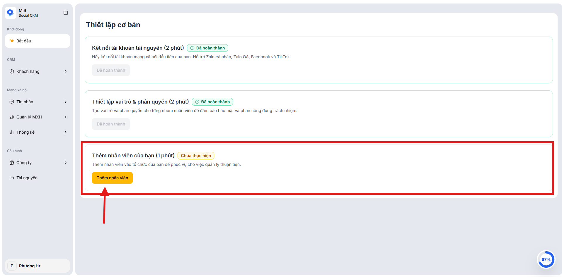 Thêm nhân viên vào hệ thống